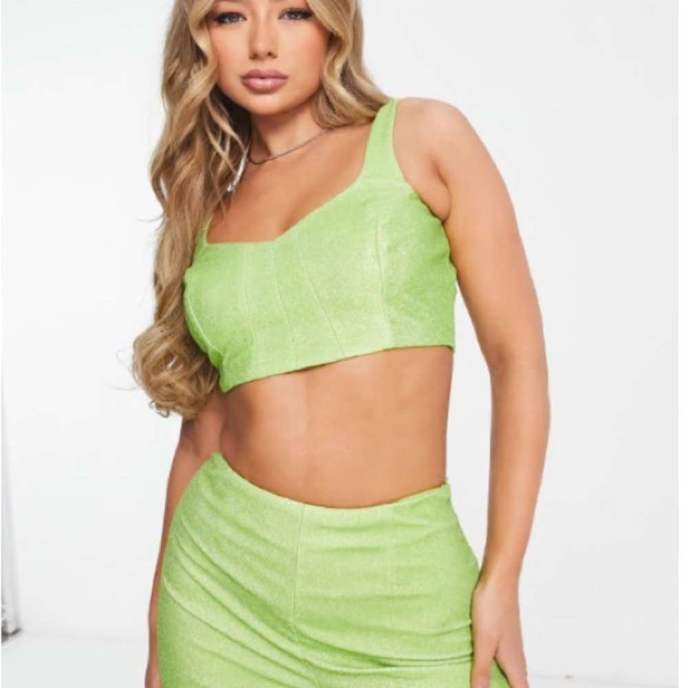 ASOS Sparkle Green Set NWT